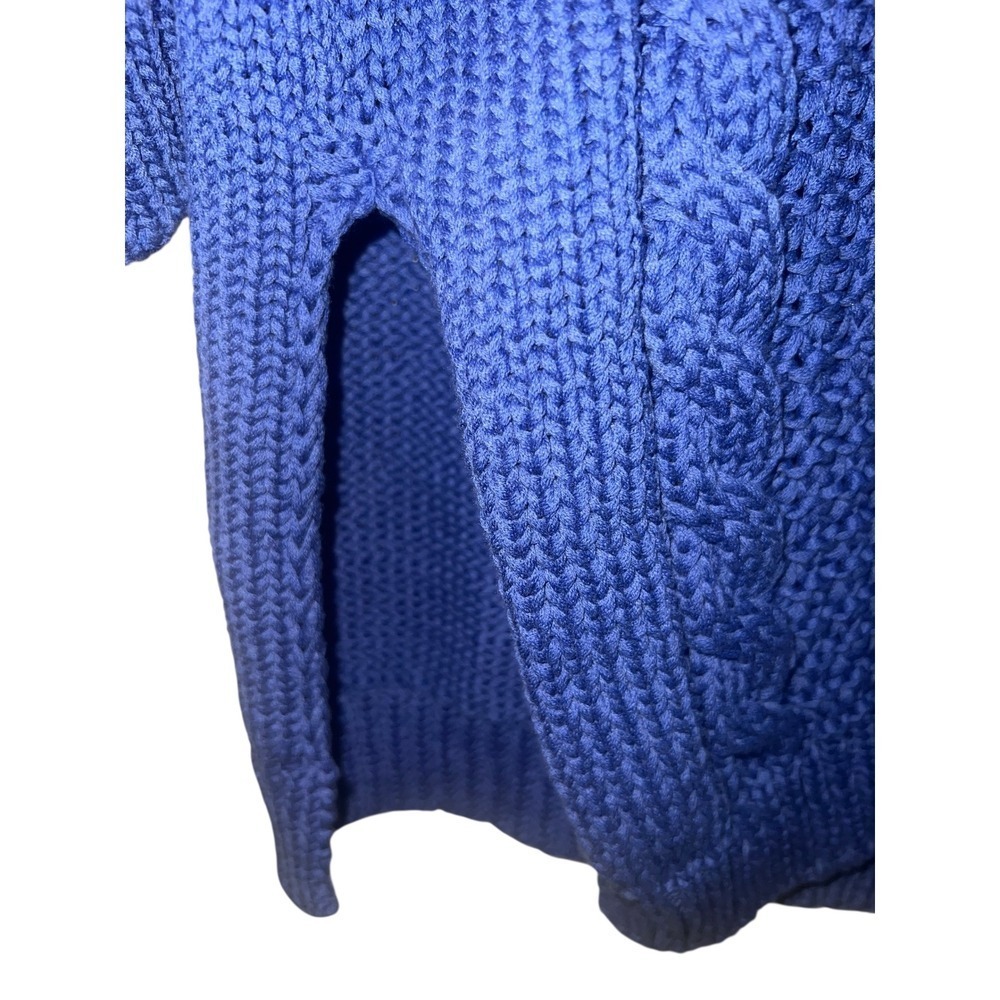 Massimo Dutti blue crew neck Top Sz S 3/4 Sleeve Luxury Designer Comfy nwt - Picture 3 of 9